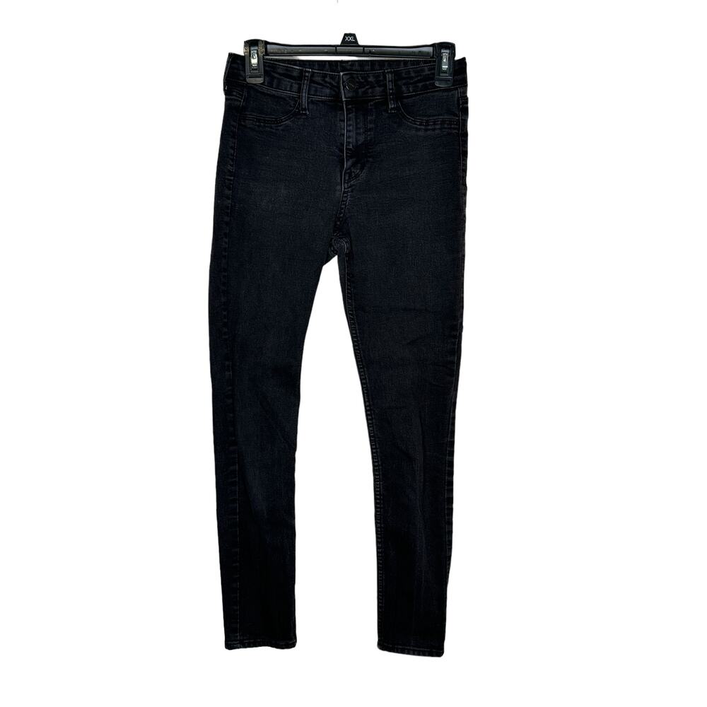 & Denim Womens Jeans Skinny Ankle Mid-Rise Slim Fit Stretch Dark Wash Black 26